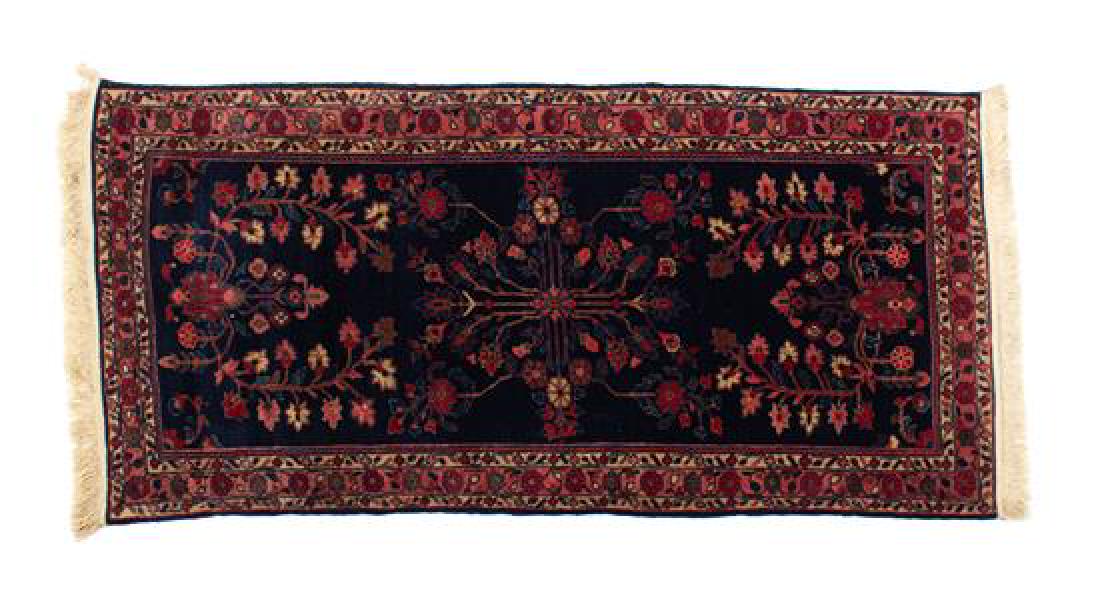 Two Sarouk Wool Rugs Larger 60 x 30 inches (1 of 2)