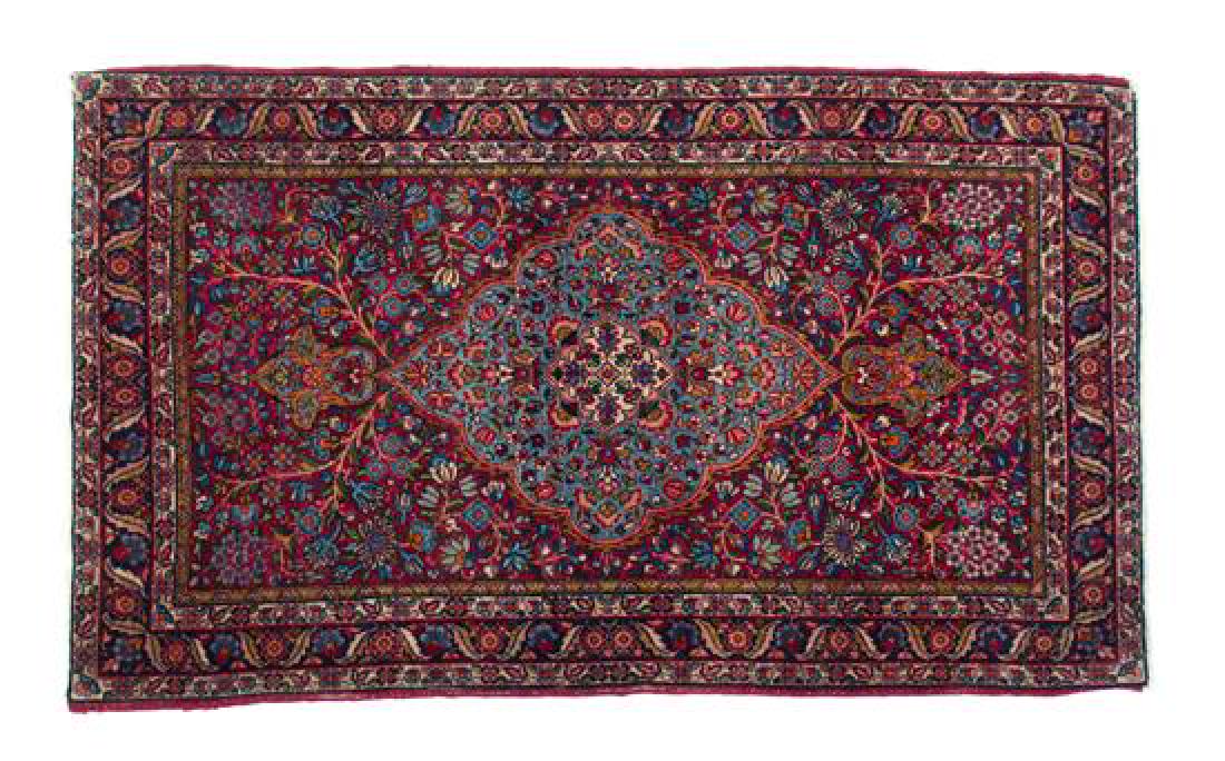 A Tabriz Wool Rug 58 x 36 inches: A Tabriz Wool Rug 20th century 58 x 36 inches Estimate $400-600 Property from the Collection of M. Anthony Greene, Atlanta, Georgia