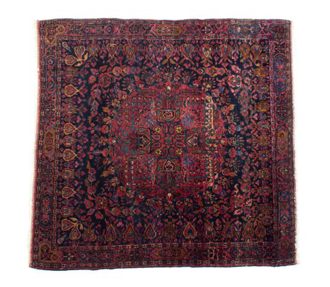 A Sarouk Rug 49 x 49 inches. (1 of 1)