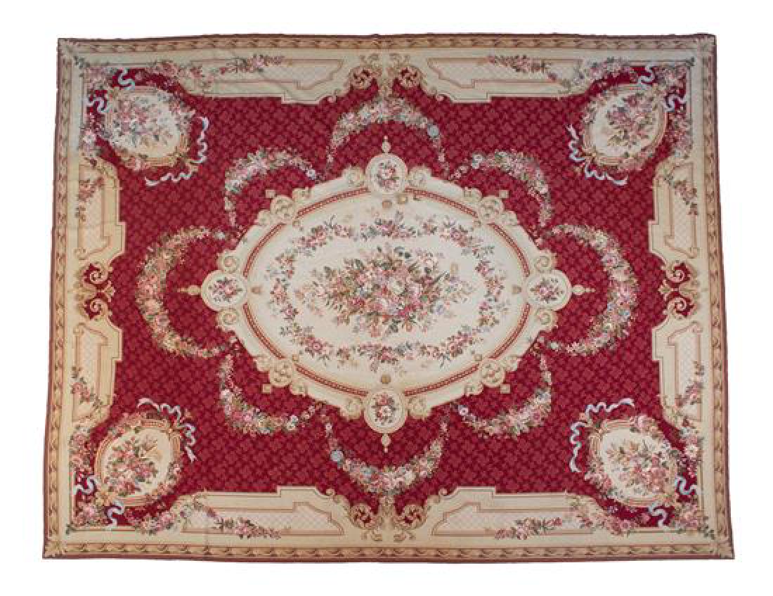 A Chinese Savonnorie Style Needlework Rug 13 feet 3 1/2 (1 of 1)