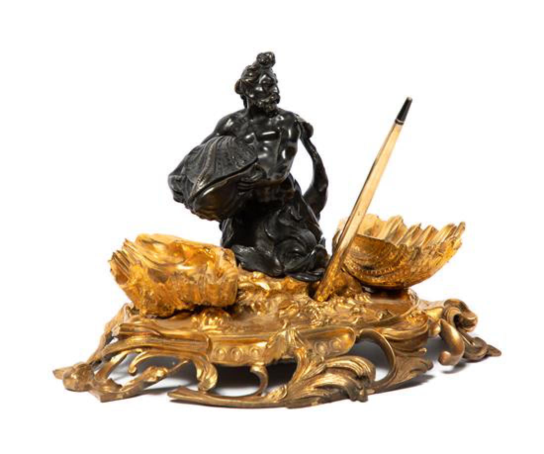 A Louis XV Style Parcel-Gilt and Patinated Bronze (1 of 1)