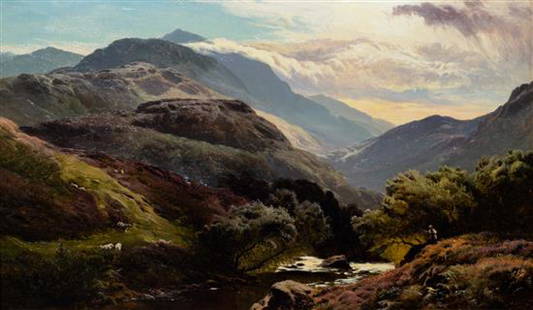 Sidney Richard Percy, (British, 1810-1879), Glen: Sidney Richard Percy (British, 1810-1879) Glen Falloch, Breadalbane, 1872 oil on canvas signed S. Percy and dated (lower left) 9 1/4 x 15 1/4 inches. Estimate $1,500-2,500 Property from the Collection