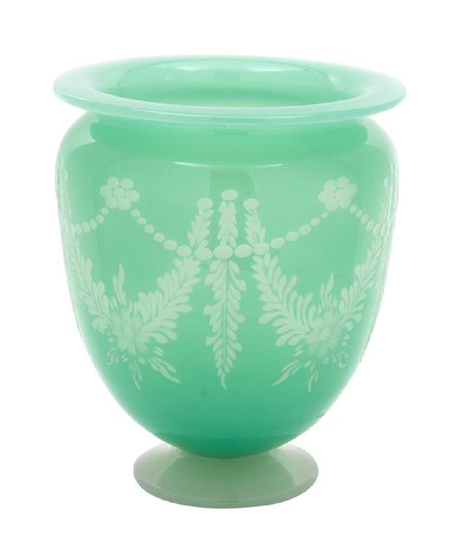 A Steuben Acid Cut-Back York Pattern Jade and Alabster (1 of 1)