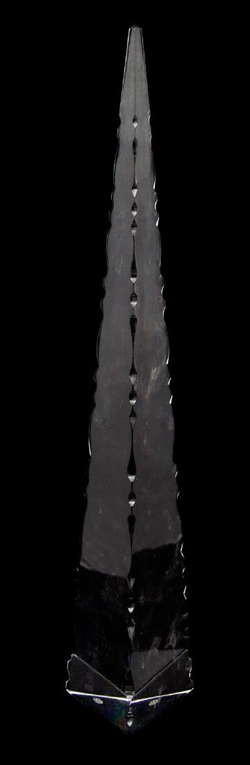 A Baccarat Crystal Obelisk Height 18 inches. (1 of 2)