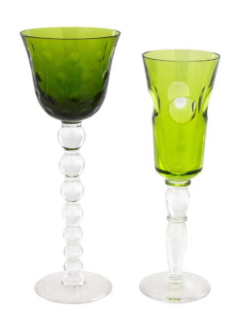 A Group of Saint Louis Crystal Stemware Height of