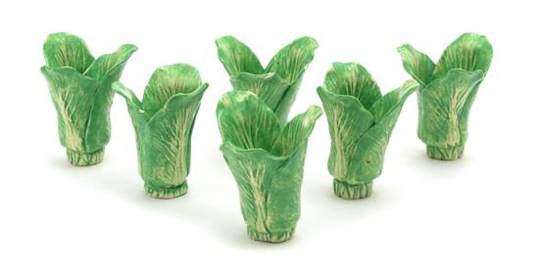 A Set of Six Dodie Thayer Lettuceware Toothpick Holders (1 of 1)