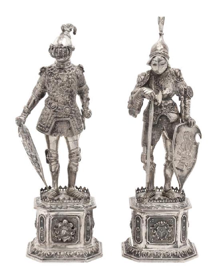 A Pair of German Hanau Silver Knights, 19TH CENTURY, (1 of 1)