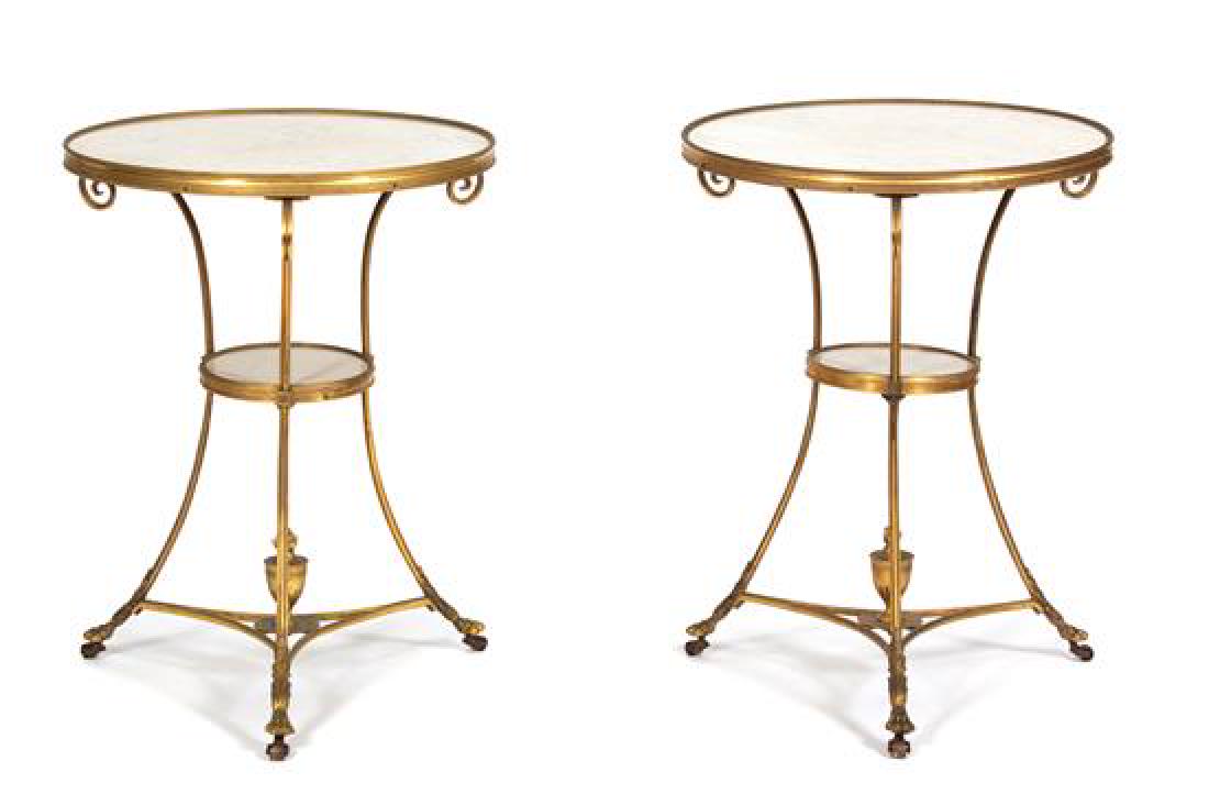 A Pair of Louis XVI Style Gilt Bronze and White Marble (1 of 1)