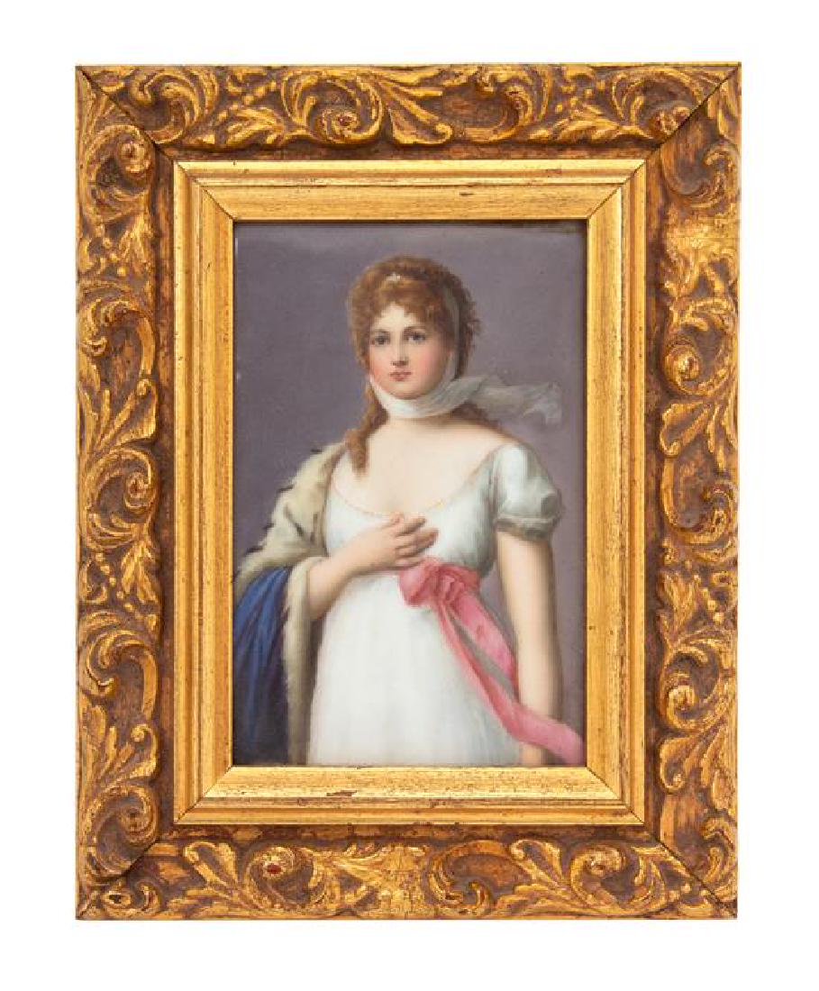 A French Painted Porcelain Plaque Height 5 3/4 x width (1 of 1)