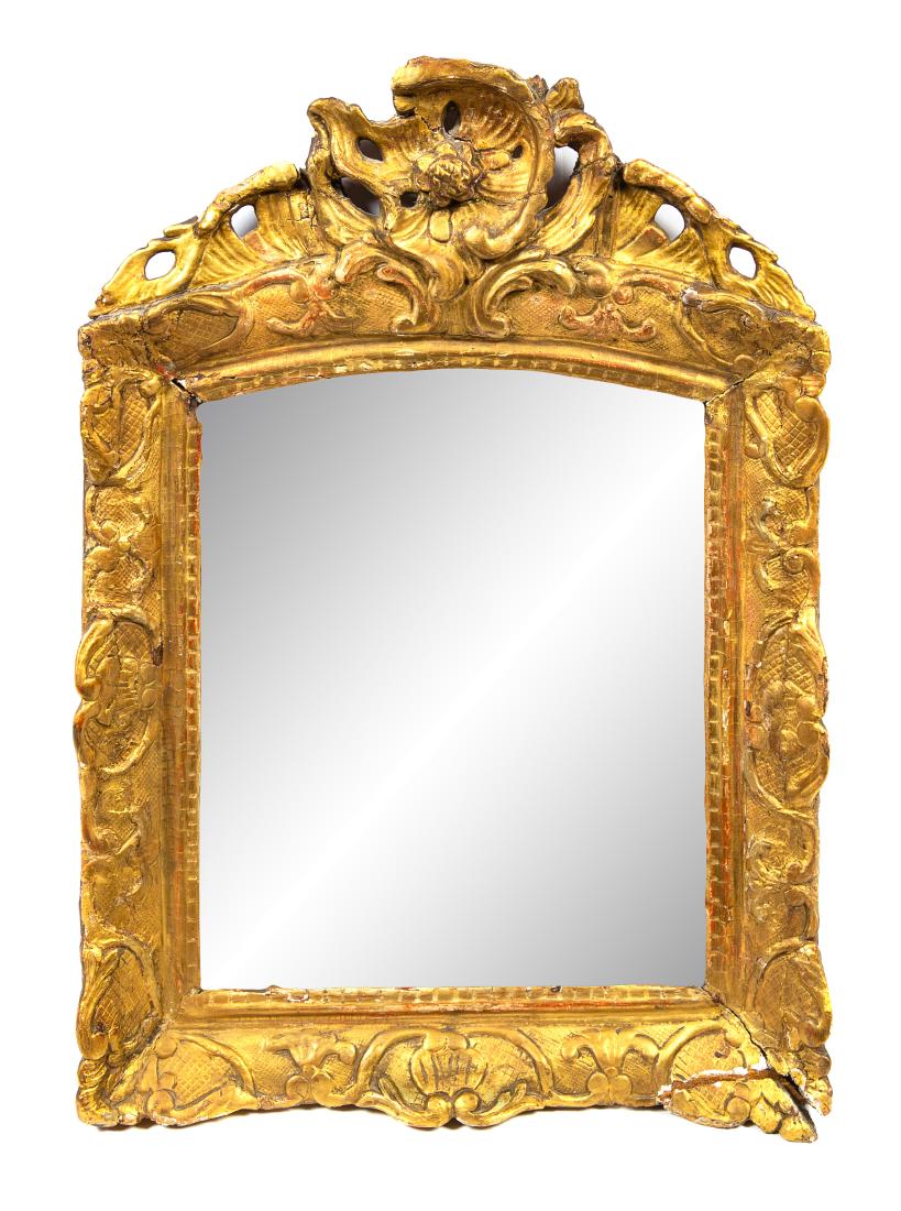 A Regence Giltwood Mirror Height 26 1/8 x width 18 1/4 (1 of 1)
