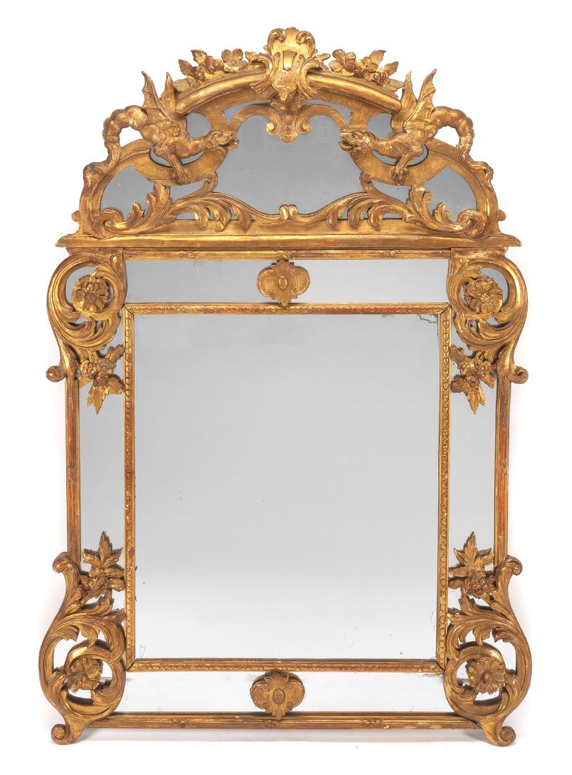 A Regence Style Giltwood Mirror Height 67 1/2 x width (1 of 1)