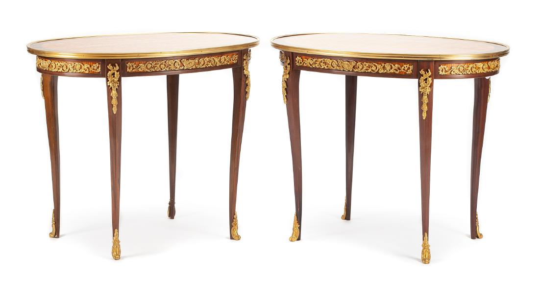 A Pair of Louis XV Style Gilt Bronze Mounted Side (1 of 1)