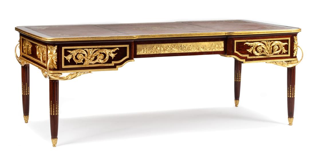 A Louis XVI Style Gilt Bronze Mounted Bureau Plat (1 of 1)