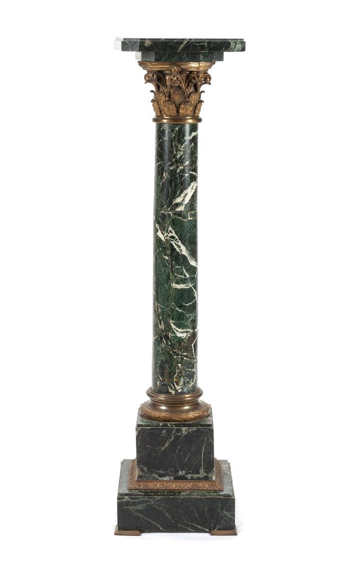 A French Gilt Bronze Mounted Marble Pedestal Height 49 (1 of 1)