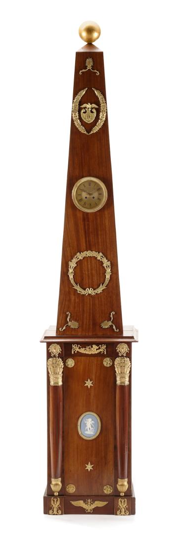 An Empire Style Obelisk Form Tall Case Clock Height (1 of 1)