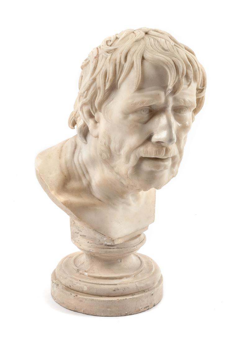 An Italian Carved Marble Bust Height 18 inches. (1 of 1)