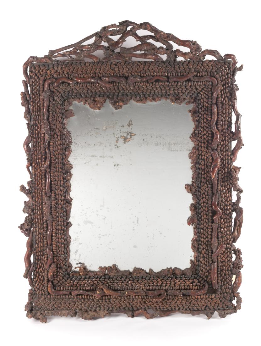 A Continental Burl Root Mirror Height 48 x width 34 1/2 (1 of 1)