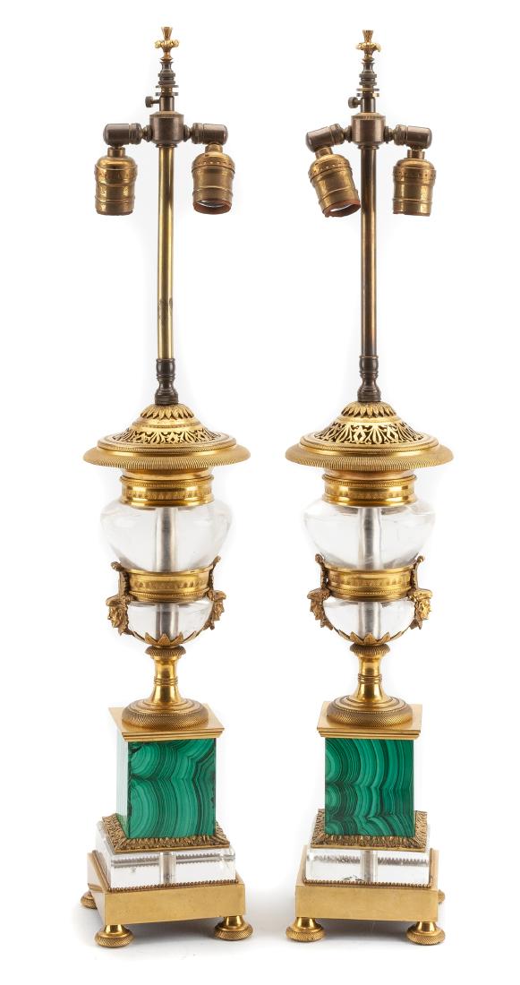 A Pair of Continental Gilt Bronze Mounted Rock Crystal (1 of 1)