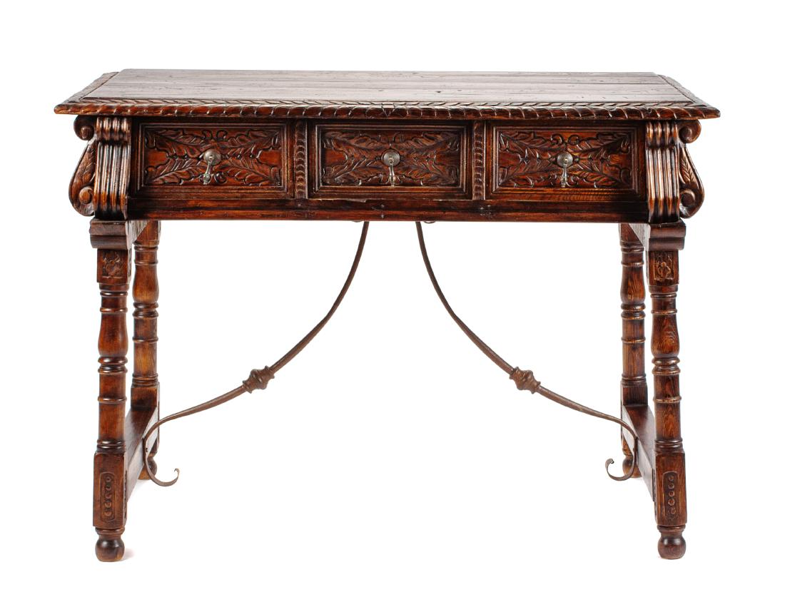 A Spanish Renaissance Revival Iron Mounted Walnut (1 of 2)