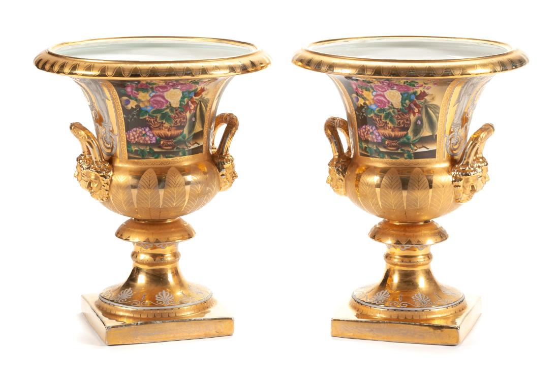 A Pair of Berlin (K.P.M.) Porcelain Urns Height 19 (1 of 1)