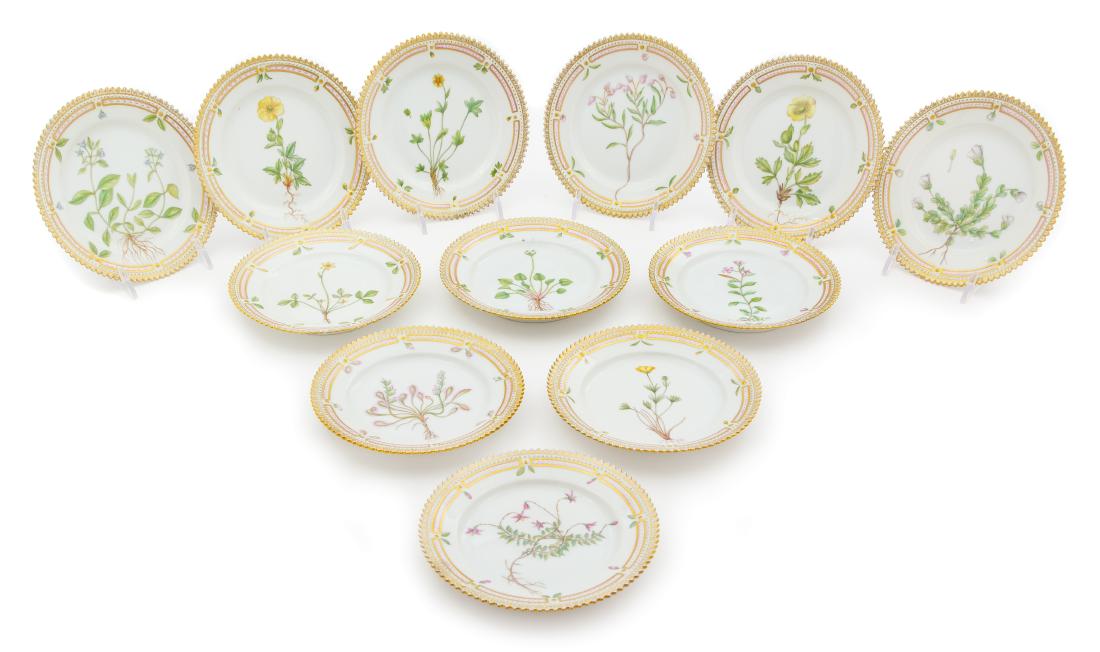 A Set of Twelve Royal Copenhagen Flora Danica Bread (1 of 2)