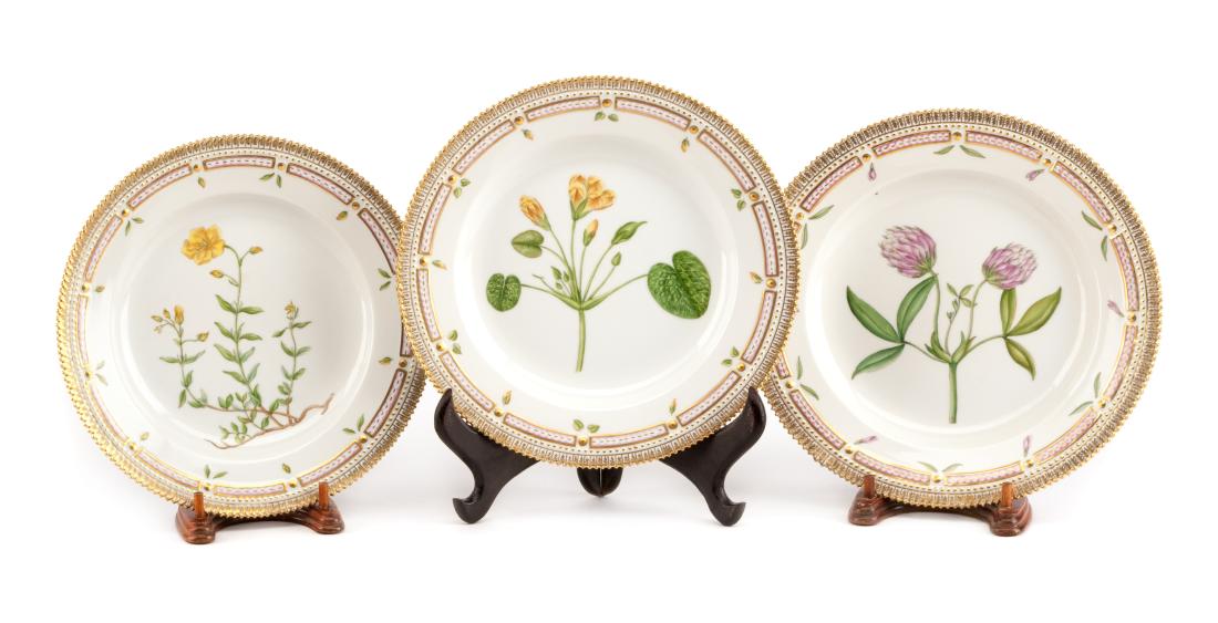 A Set of Twelve Royal Copenhagen Flora Danica Dinner (1 of 2)