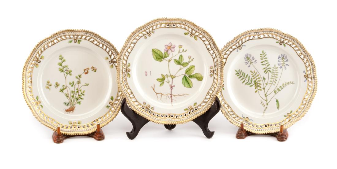A Set of Twelve Royal Copenhagen Flora Danica Salad (1 of 2)