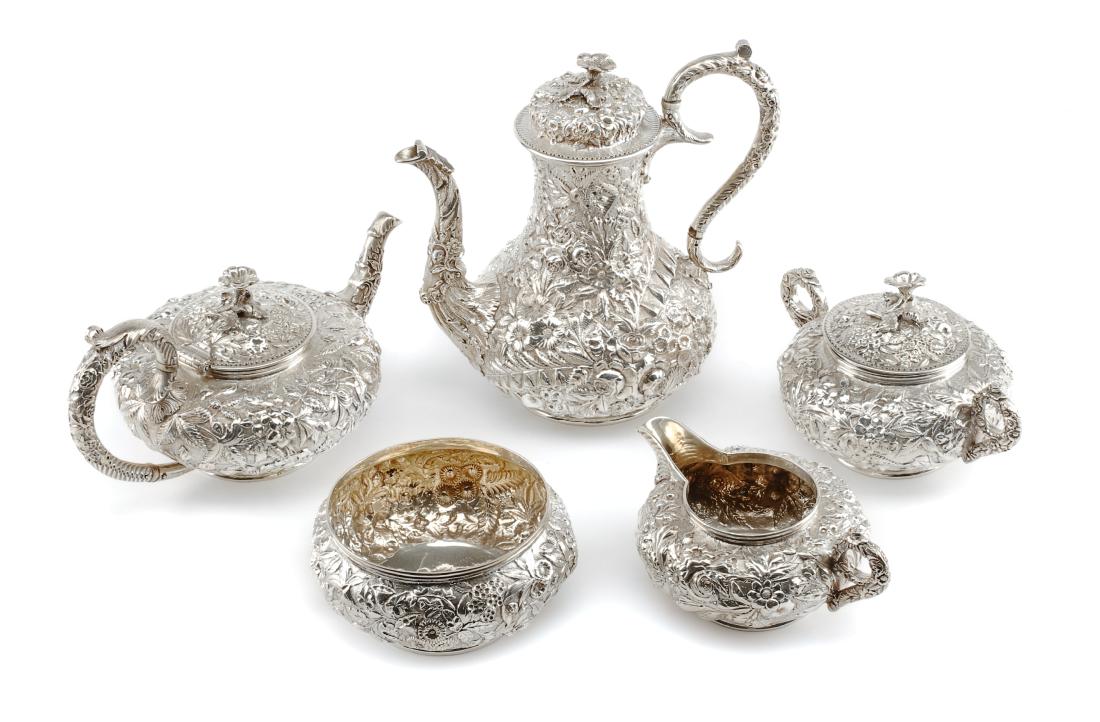 An American Silver Five-Piece Tea and Coffee Service, (1 of 2)