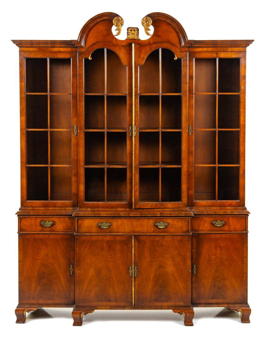 * A George III Mahogany Breakfront Bookcase Height 89 x (1 of 1)