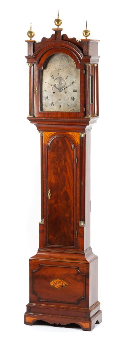 An English Mahogany Tall Case Clock Height 90 x width (1 of 2)