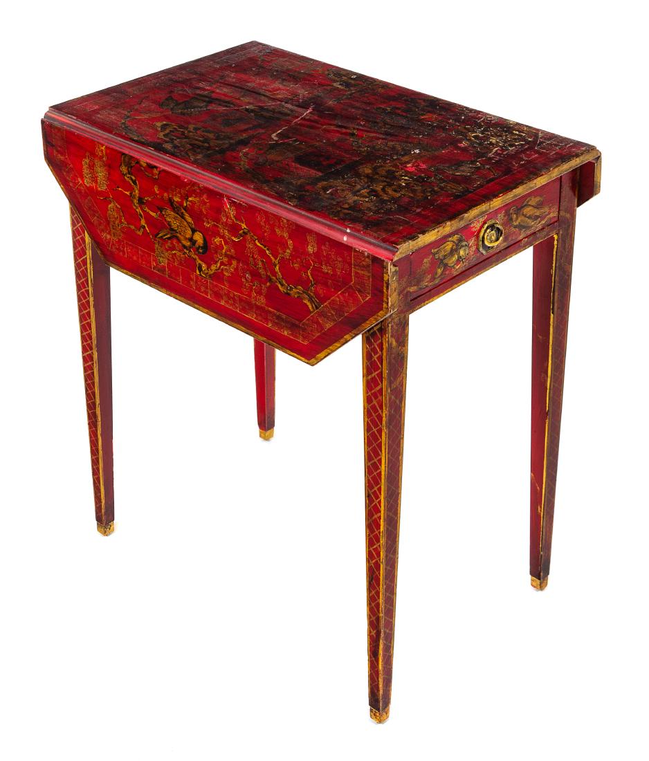 A George III Style Painted Pembroke Table Height 27 1/4 (1 of 2)
