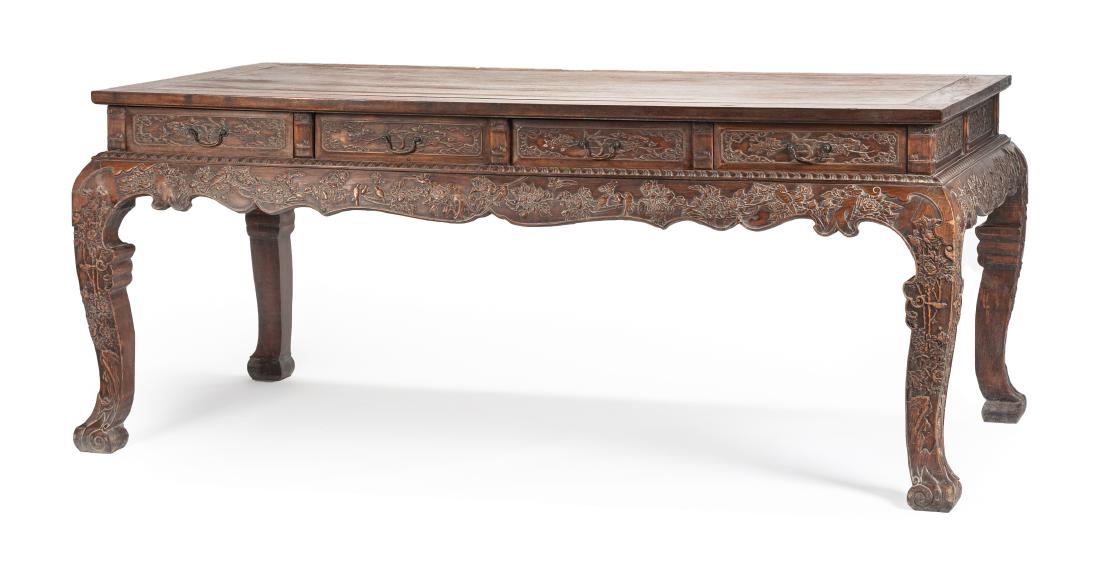 A Chinese Carved Center Table Height 34 x width 81 x (1 of 1)