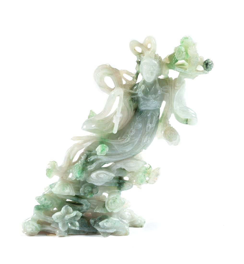 A Burmese Jade Figure Height 9 inches. (1 of 1)