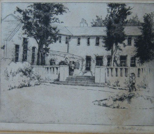 GROUP OF NINE PRINTS, , Including:After Lawrence C: GROUP OF NINE PRINTS Including: After Lawrence C. Earle - 2 lithographs of hunters, 13 3/4 x 9 1/2 in. W.H. Brown - Henrly A. Wise and Richard M. johnson silhouettes, lithograph, published by E.B. & E