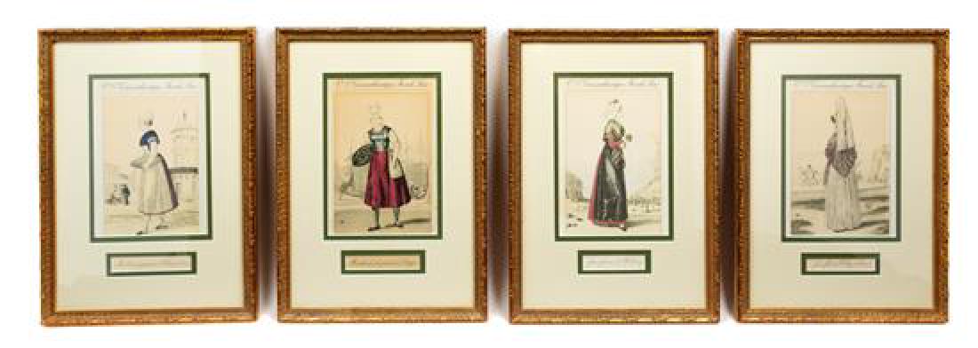 Four Costume Engravings 7 1/2 x 5 1/2 inches. (1 of 1)