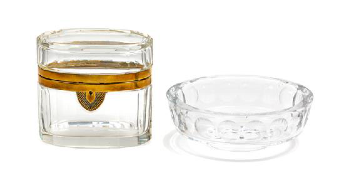 A Gilt Metal Mounted Glass Box Width of first 5 1/2 (1 of 1)