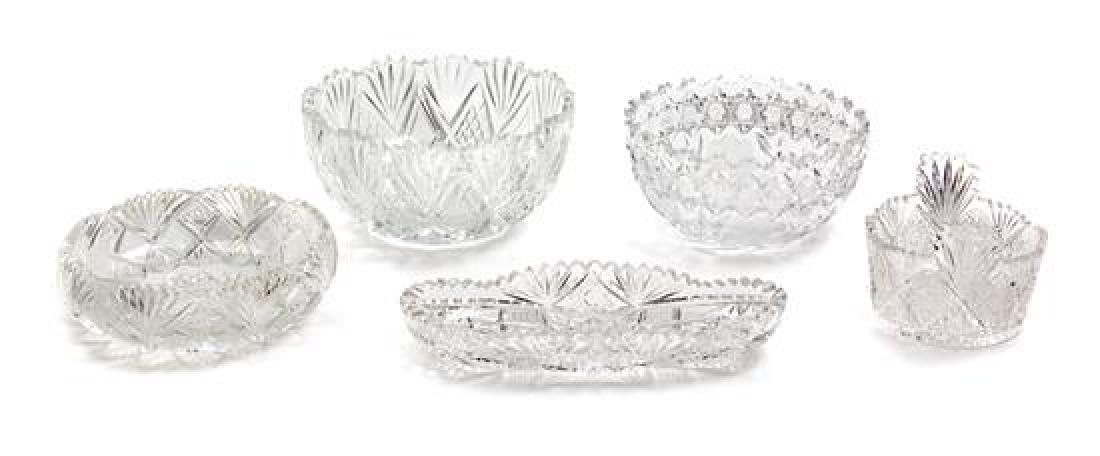 A Group of Cut Glass Articles Diameter of largest 9 (1 of 1)