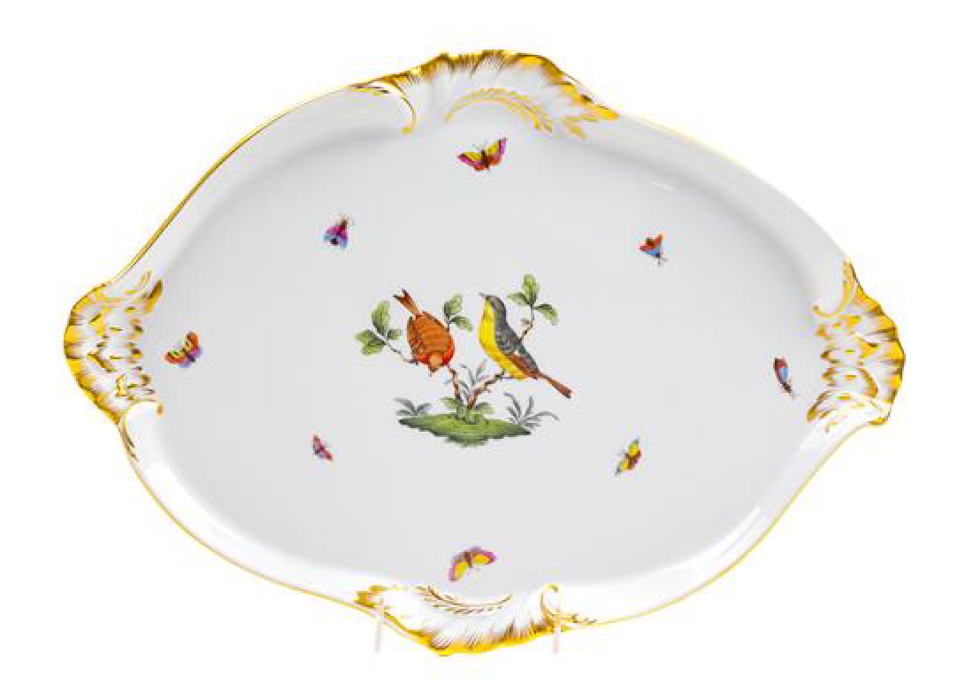 A Herend Rothschild Bird Porcelain Serving Tray Width (1 of 2)
