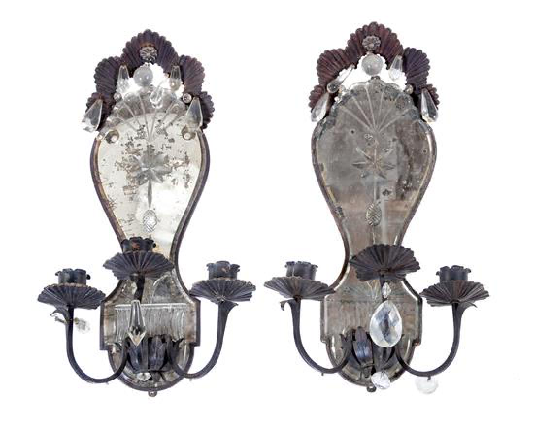 * A Pair of Venetian Style Etched Mirror and Iron (1 of 1)