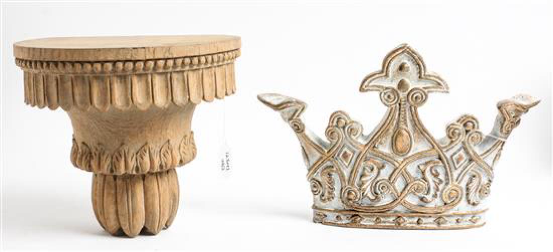 A Painted and Parcel Gilt Crown Height of crown 12 1/2 (1 of 1)