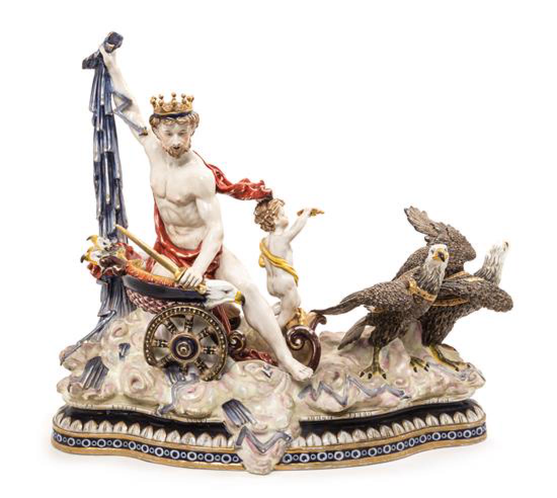 A Dresden Porcelain Figural Group Width 22 1/2 inches. (1 of 1)