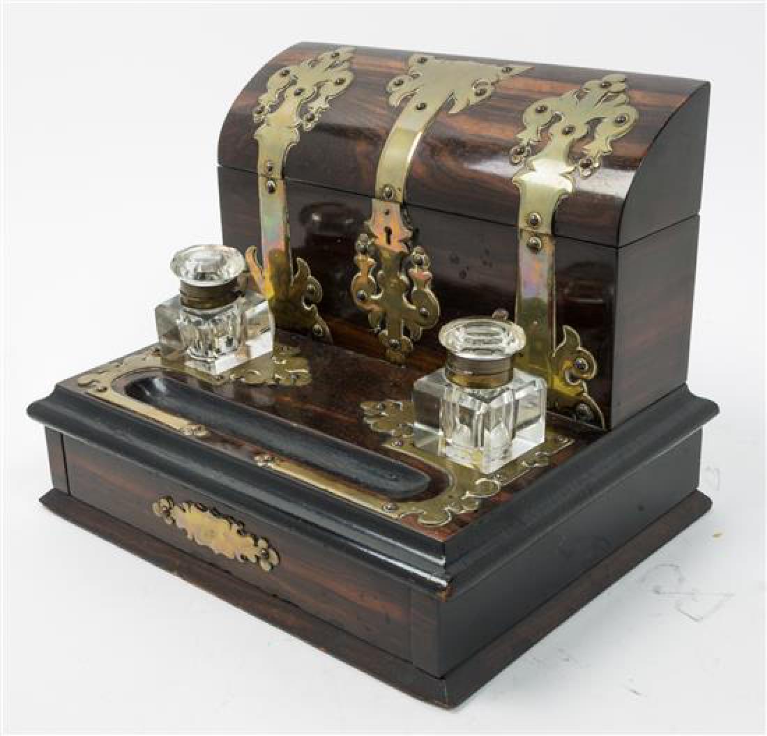 An English Brass Banded Rosewood Letter Box Width 12 (1 of 1)