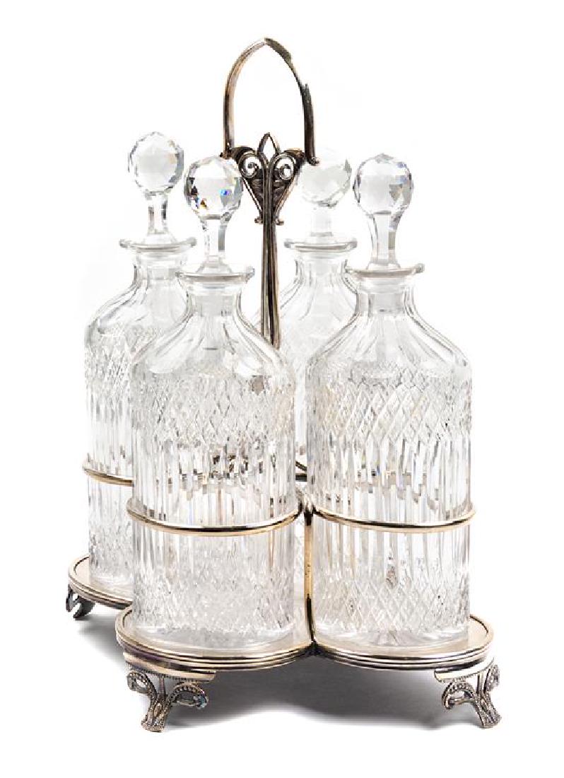 An English Cut Glass Decanter Set on Stand Height 16 (1 of 1)