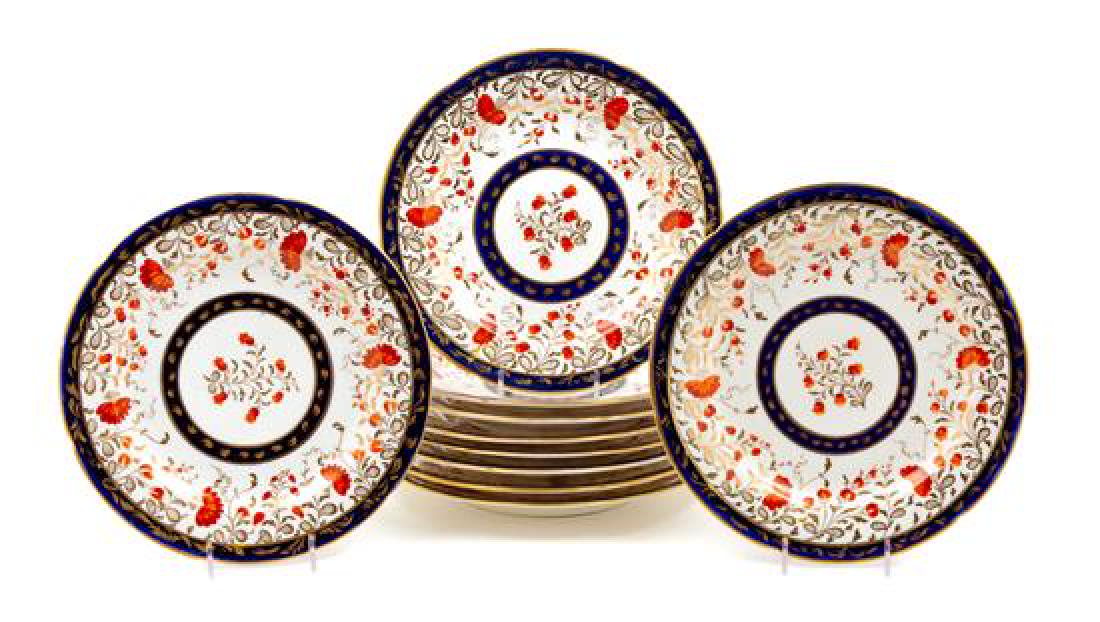A Set of Ten English Porcelain Plates Diameter 9 1/2 (1 of 1)
