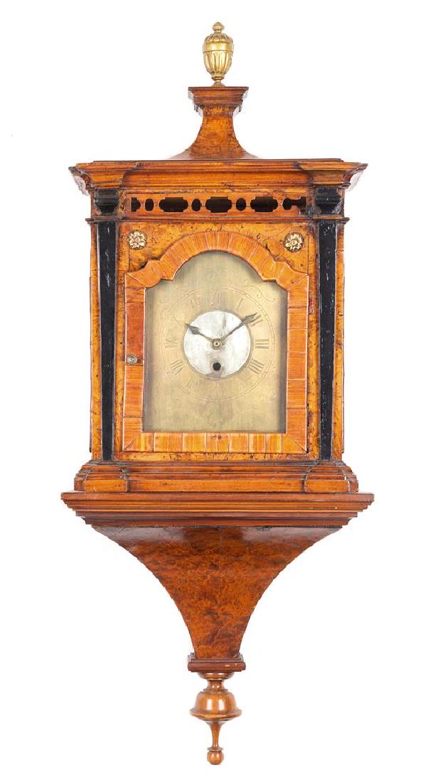 * An English Burlwood Bracket Clock Height 34 inches. (1 of 1)