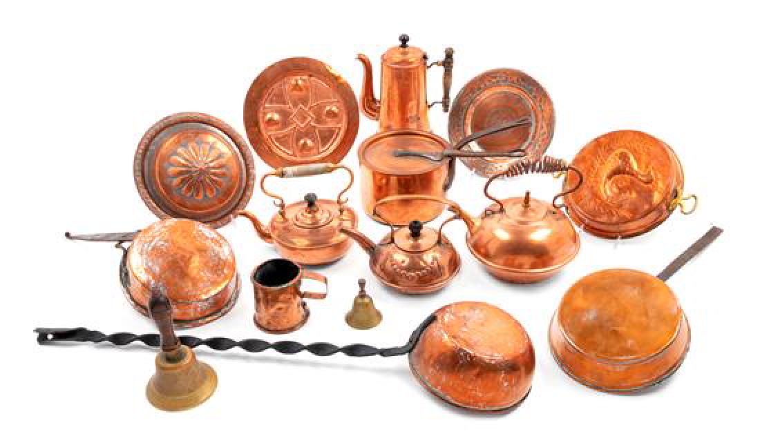 A Collection of Twelve Copper Kitchen Articles Height (1 of 1)