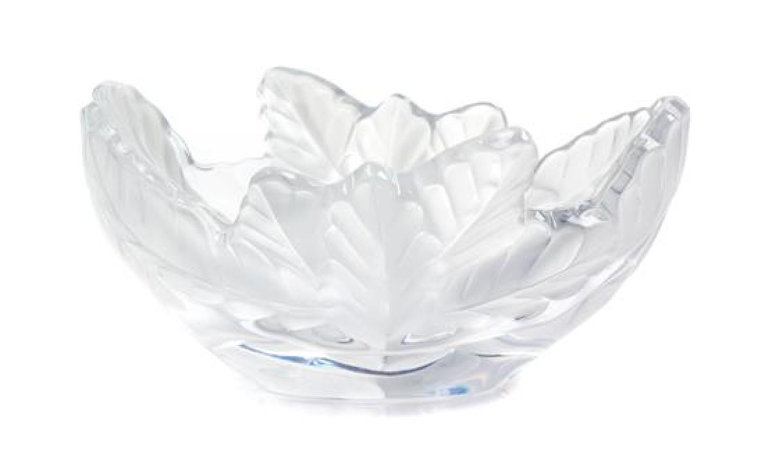 A Lalique Molded and Frosted Glass Bowl Height 3 3/4 x (1 of 1)
