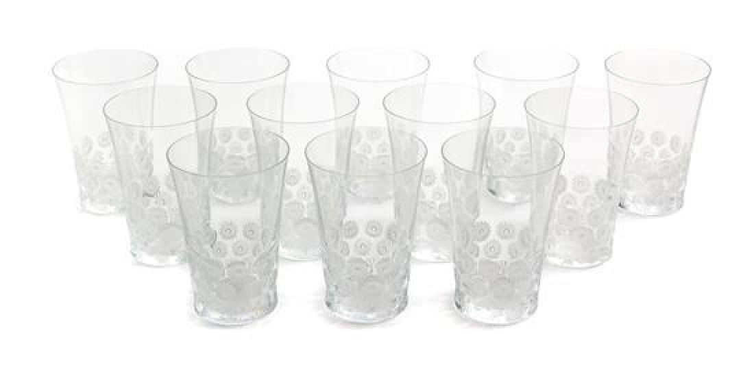 A Set of Twelve Lalique Napsbury Tumblers Height 5 (1 of 2)