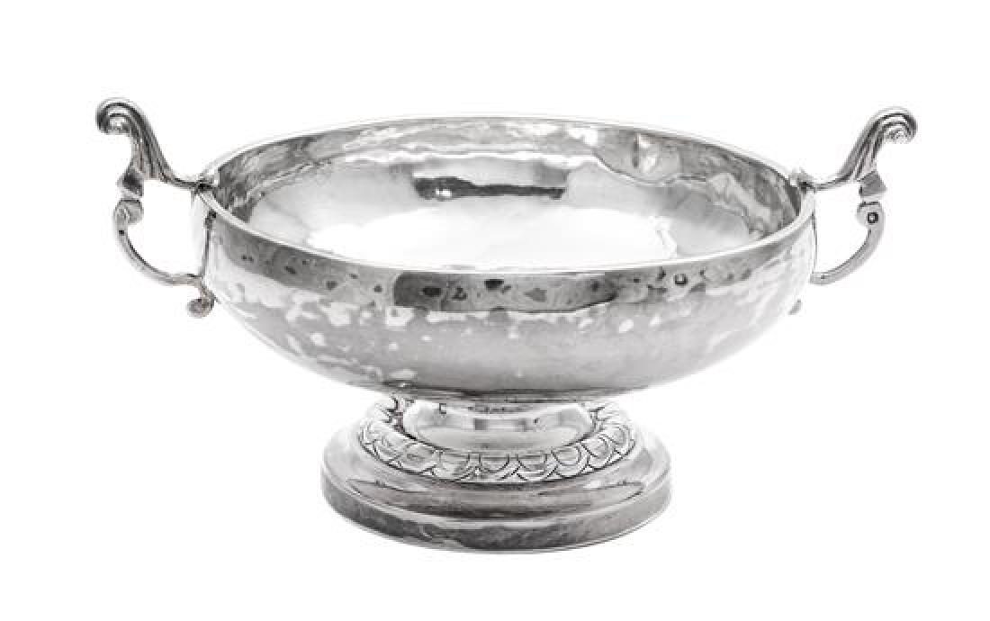 A French Silver Footed Bowl Width over handles 7 1/8 (1 of 1)
