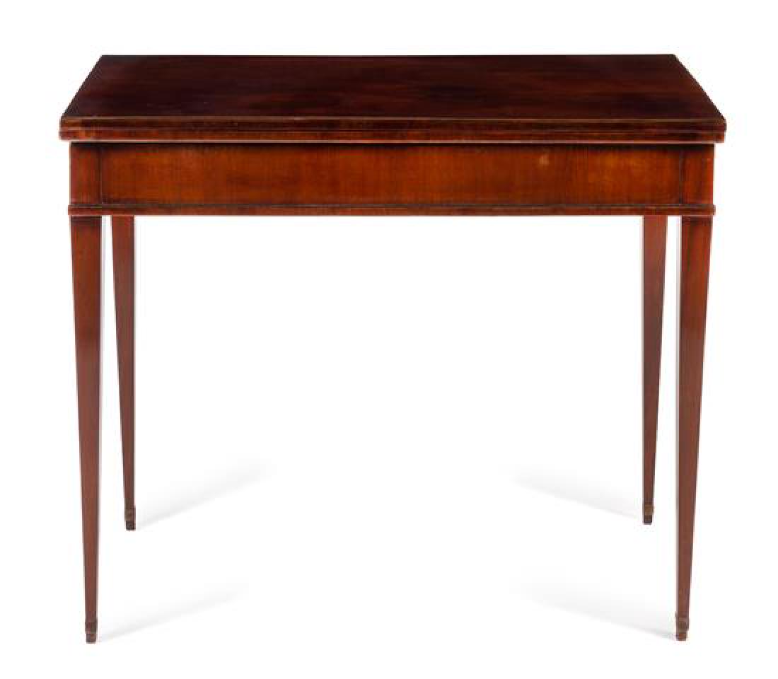 * A Biedermeier Flip-Top Game Table Height 31 1/2 x (1 of 2)